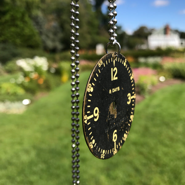 P-51 Mustang WWII Warbird Airplane 8-Day Clock Cockpit Instrument Panel US Army Dog Chain Necklace - Original from World War II