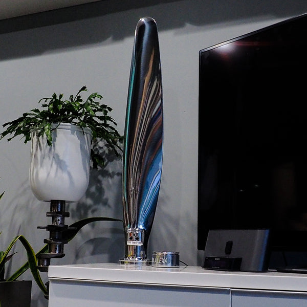 the Piggy High Polished Airplane Propeller Blade Display Sculpture