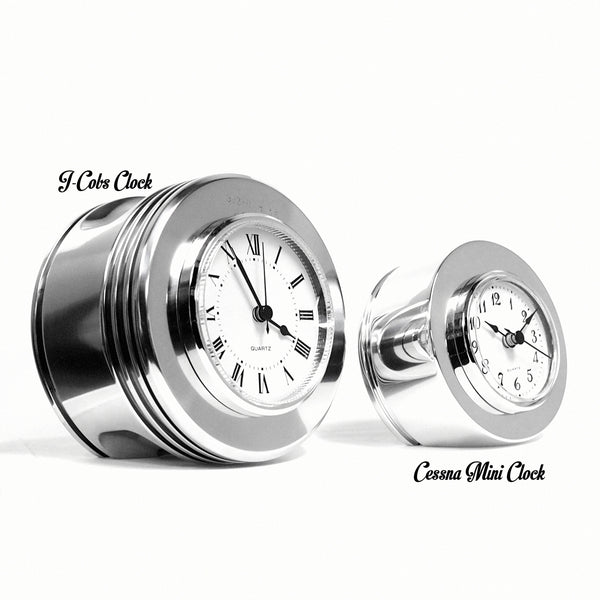 Mini Airplane Piston Desk Clock from a Cessna 400 Series Airplane (Mirror Polished)