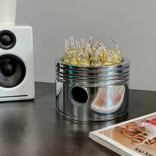 Pratt & Whitney R-2800 F4U Corsair Fighter Airplane Radial Engine Chrome Piston Candy Bowl