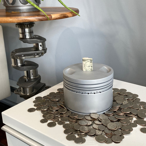 Pratt & Whitney Warbird Aircraft Radial Engine Raw Piggy Bank Piston
