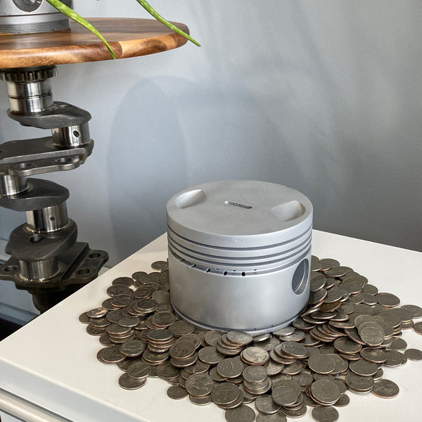Pratt & Whitney Warbird Aircraft Radial Engine Raw Piggy Bank Piston