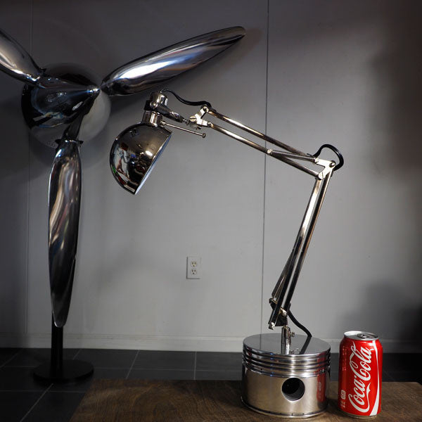 Pratt & Whitney R-2800 Flying Monkey MIRROR POLISHED Radial Engine Piston Desk Lamp