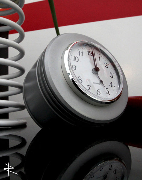 J-Cobs WWII Boeing Stearman Warbird Radial Engine Piston Desk Clock (Raw Edition)