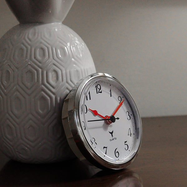 3 1/2" (90mm) Red Arms Arabic | Roman Numerals quartz Flying Monkey Fit-Up Insert Clock