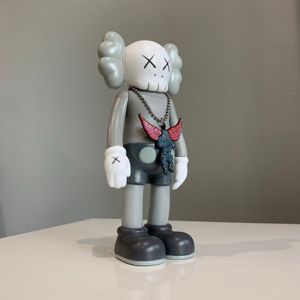 Flying Monkey Red & Black Glitter Ball Chain Mile High Rockstar Necklace