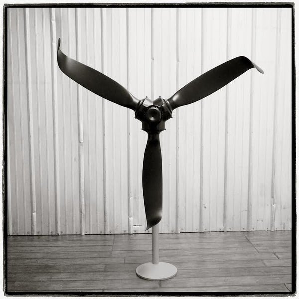 Rough Landing - 3-Bladed Crash Landing Airplane Propeller Runway Strike Sculpture