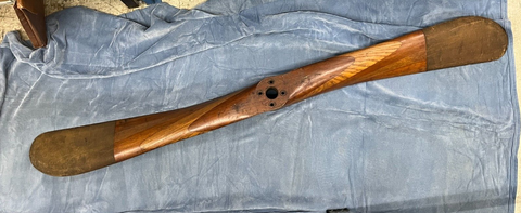 1911 Pre WWI Antique American Requa Gibson New York NYC 7' Wooden Aircraft Propeller