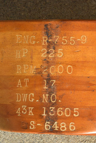 90" Stone Supreme 43K13605  R-755-9 Cessna Bobcat AT-17 Wooden Airplane Propeller