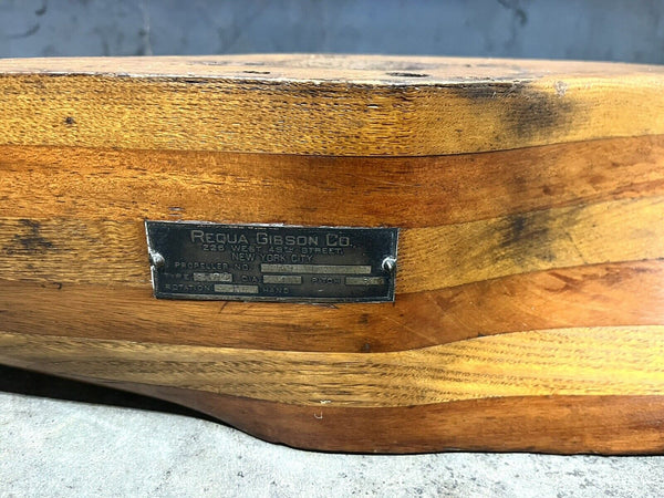 1911 Pre WWI Antique American Requa Gibson New York NYC 7' Wooden Aircraft Propeller