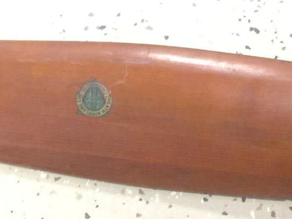 72" Vintage HEATH Airplane Co. Chicago Illinois Wood Wooden Airplane Propeller