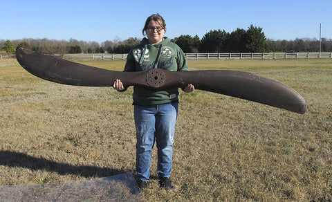 99" Curtiss OX-5 Jenny JN-4 WWI Wooden Scimitar Airplane Propeller