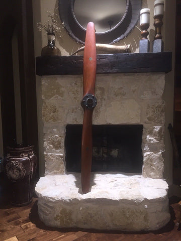 72" Vintage HEATH Airplane Co. Chicago Illinois Wood Wooden Airplane Propeller