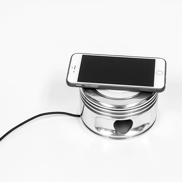 WWII Boeing Stearman Radial Engine Piston Mirror Polished Wireless Charging Pad for Iphone 8 8s X  Galaxy Smartphones / QI Devices