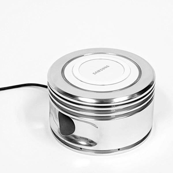 WWII Boeing Stearman Radial Engine Piston Mirror Polished Wireless Charging Pad for Iphone 8 8s X  Galaxy Smartphones / QI Devices