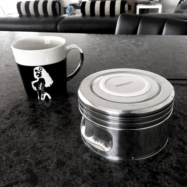 WWII Boeing Stearman Radial Engine Piston Mirror Polished Wireless Charging Pad for Iphone 8 8s X  Galaxy Smartphones / QI Devices