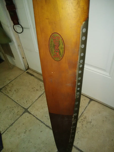 Stone Supreme 1930's S65C Wooden Airplane Propeller with Metal Hub