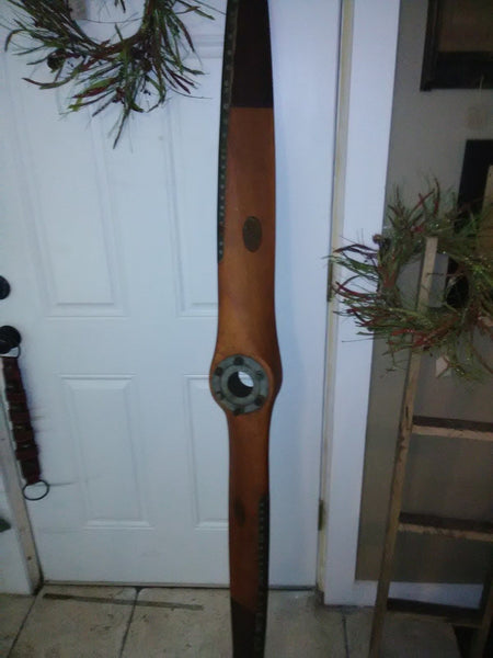 Stone Supreme 1930's S65C Wooden Airplane Propeller with Metal Hub
