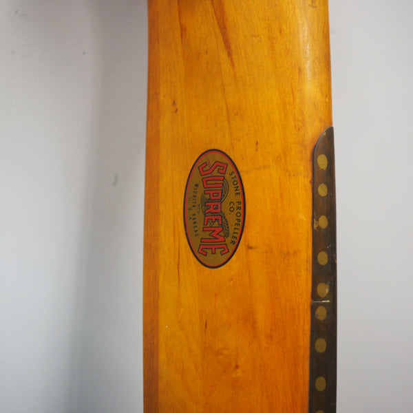 Original 72" Stone Supreme 1930's Vintage Antique Wood Wooden Airplane Propeller