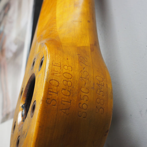 Original 72" Stone Supreme 1930's Vintage Antique Wood Wooden Airplane Propeller