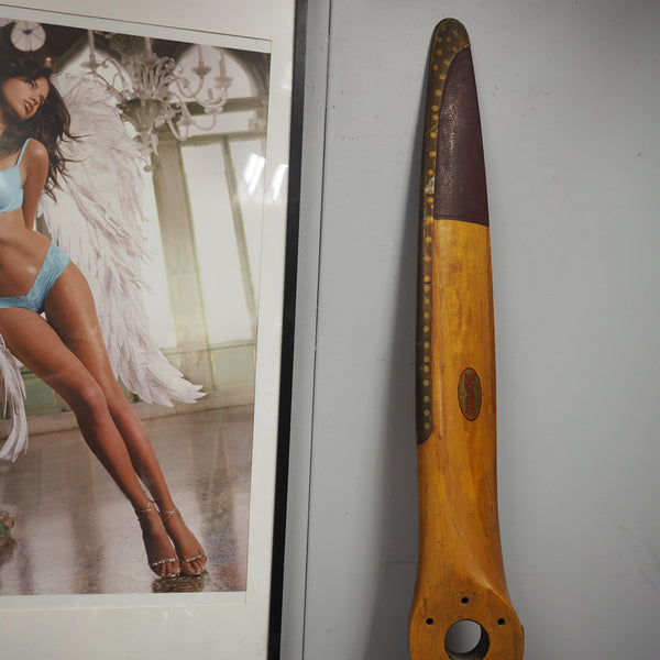 Original 72" Stone Supreme 1930's Vintage Antique Wood Wooden Airplane Propeller