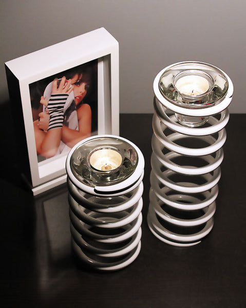 Suspended in Air Aircraft Industrial Spring Tea Light Candle Holder