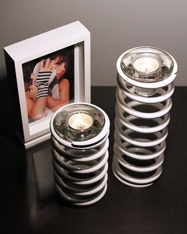 Suspended in Air Aircraft Industrial Spring Tea Light Candle Holder