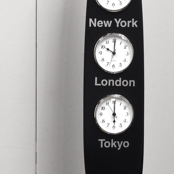 Time Zone Clock New York London Tokyo Cessna Airplane Propeller Blade Sculpture