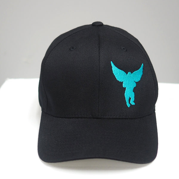 Flying Monkey Black & Turquoise Colorway Embroidered Flexfit Aviator Hat
