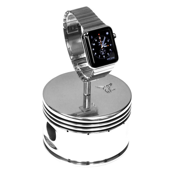 Continental Motors 0-200 C90 Airplane Engine Polished Chrome Piston Watch Display Stand