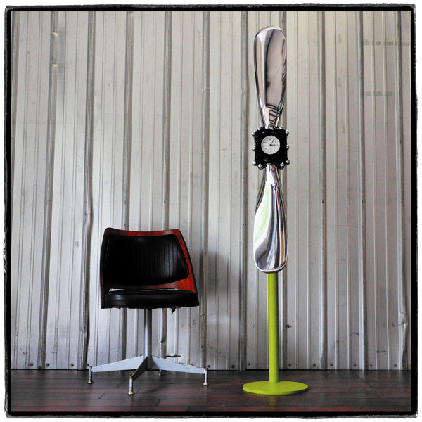 The Prop Clock 2-Bladed High Polished Mirror Finish Adjustable Airplane Propeller
